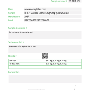 BPC-157 / TB4 Blend 5mg/5mg