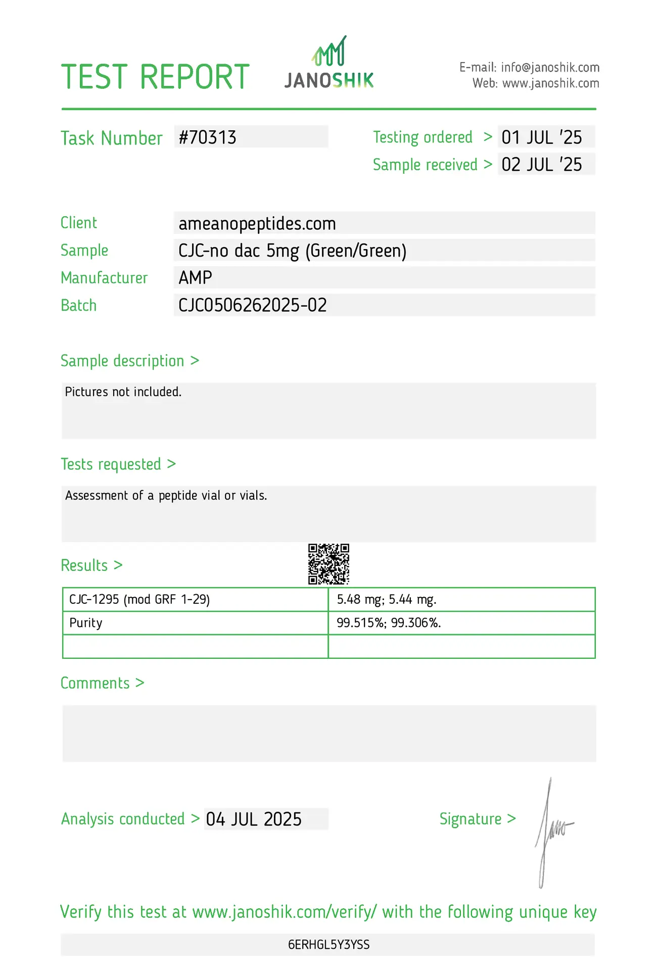CJC-1295 No DAC 5mg CJC-1295 No DAC 5mg